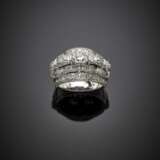 Diamond platinum ring in all ct. 2.00 circa - photo 1