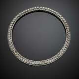 White gold diamond articulated modular necklace - photo 1
