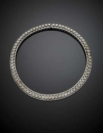 White gold diamond articulated modular necklace - Foto 1