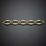 WEINGRILL | Bi-coloured gold chain bracelet with white gold knit spacers - photo 1
