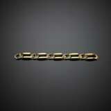 WEINGRILL | Bi-coloured gold chain bracelet accented with diamonds in all ct. 0.50 circa - photo 1