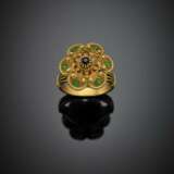 Yellow gold rope and bead ring accented with enamels - Foto 1
