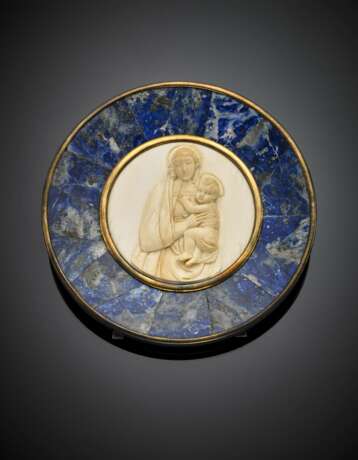 CHIAPPE | Madonna and Child bone relief with lapis and gilt silver frame - фото 1