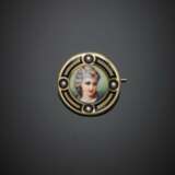 *Yellow 9K gold pendant locket with miniature - Foto 1