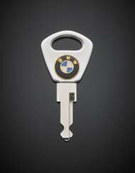 *Silver and metal BMW key