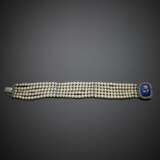 Five strand mm 3.50-4.20 cultured pearl bracelet with bi-coloured gold - Foto 1