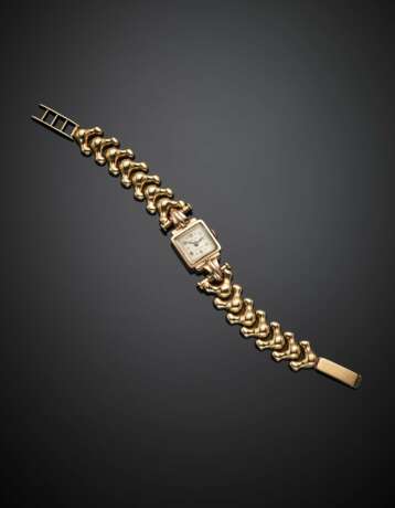 BAUME | Red 14K gold lady's wristwatch with 18K gold modular bracelet - photo 1
