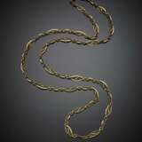 Yellow gold long lozenge chain necklace - фото 1