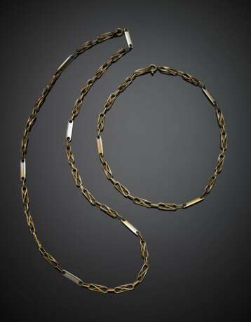 Two bi-coloured gold necklaces - Foto 1