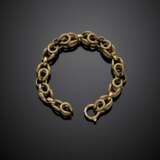Yellow textured gold chain bracelet - Foto 1