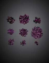 Lot of many rubies of various size and shape in all ct. 91.65 circa.