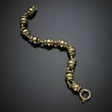 Yellow gold ringed chain bracelet - Foto 1