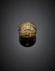 DAMIANI | Fancy and colourless diamond yellow gold ring