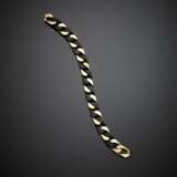Yellow gold and onyx chain bracelet - photo 1