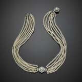 Pair of seven strand seed pearl bracelets adjustable as necklace - photo 2