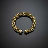 Yellow gold chain bracelet white gold detail - photo 2
