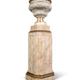 A PAIR OF GREY-VEINED WHITE MARBLE URNS - photo 6