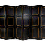 A DUTCH EMBOSSED AND PAINTED LEATHER SIX-FOLD SCREEN - фото 2