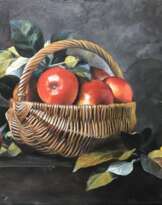 Яблоки в лукошке Яблоки в лукошке