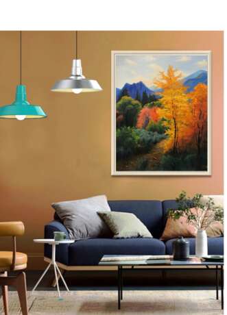 Peinture «L'automne dans les montagnes», Toile, Peinture à l'huile, Art contemporain, Peinture de paysage, 2020 - photo 2