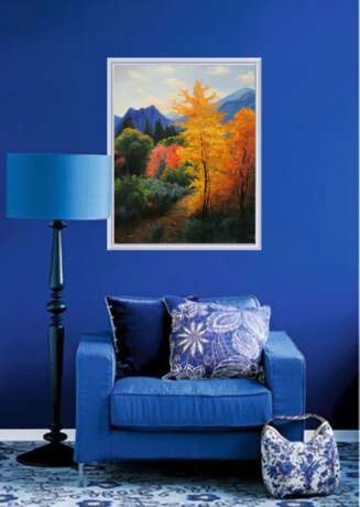 Painting “Autumn in the mountains”, Canvas, Oil paint, Contemporary art, Landscape painting, 2020 - photo 4
