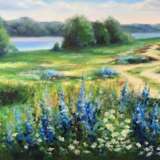 Painting “Bells by the river”, Canvas, Oil paint, Contemporary art, Landscape painting, 2020 - photo 1