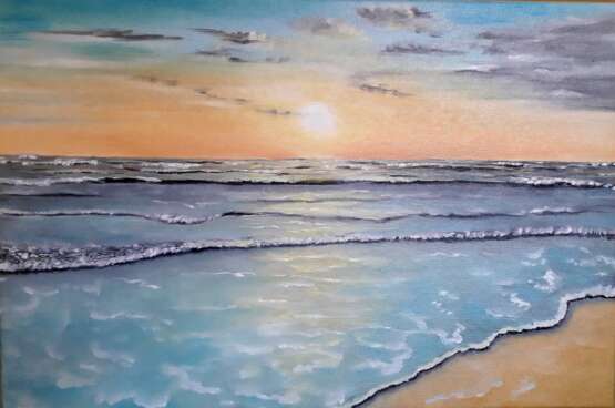 Painting “The sea”, Canvas, Oil paint, Realist, Marine, 2020 - photo 1