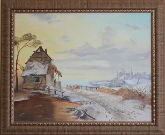 Painting “F.M.Kruseman, Coming home (1846), free copy.”, Canvas, Oil paint, Landscape painting, 2019 - photo 1