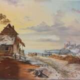 Painting “F.M.Kruseman, Coming home (1846), free copy.”, Canvas, Oil paint, Landscape painting, 2019 - photo 3