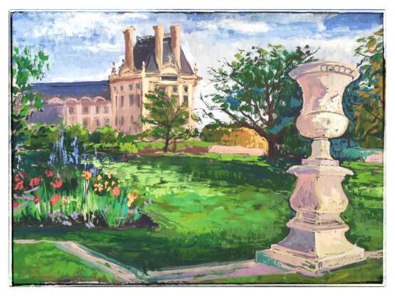 Painting “In the Tuileries Garden”, See description, Impressionist, Landscape painting, 2019 - photo 1
