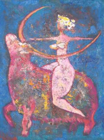 Painting “Abduction of Europa”, Cardboard, Oil paint, 2003 - photo 1