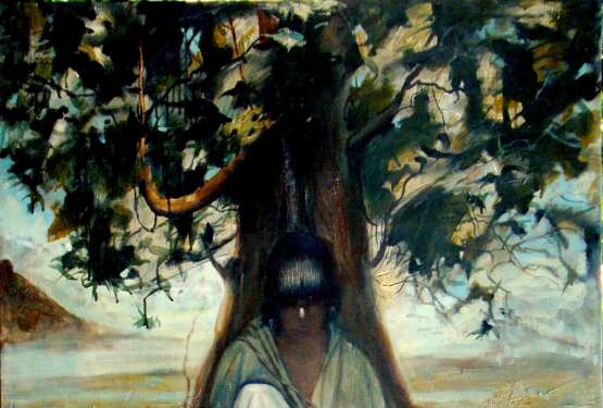 Painting “Pilligrim's Rest”, Canvas, Oil paint, Conceptual, Landscape painting, 2007 - photo 2