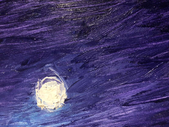 Moonlight night Canvas on the subframe Oil paint Abstract Expressionism Mythological painting 2020 - photo 3