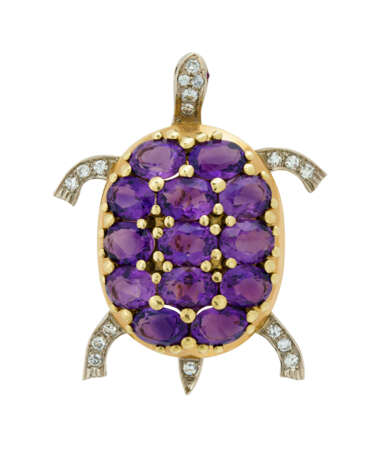 CITRINE, AMETHYST, RUBY AND DIAMOND TURTLE BROOCHES - photo 4