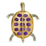 CITRINE, AMETHYST, RUBY AND DIAMOND TURTLE BROOCHES - фото 5