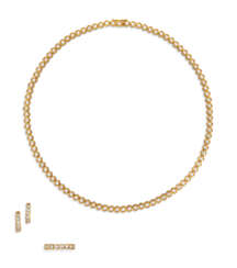 CHAUMET DIAMOND NECKLACE, EARRING AND RING SUITE