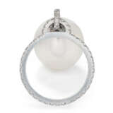 JAR. MOUNTED BY JAR DIAMOND AND CULTURED PEARL RING - photo 3