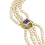 JAR. JAR SAPPHIRE AND ROCK CRYSTAL PENDANT, ON A CULTURED PEARL NECKLACE - Foto 2