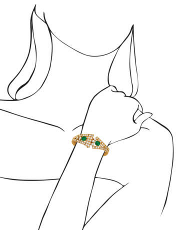 Chaumet. CHAUMET EMERALD AND DIAMOND NECKLACE, BRACELET, EARRING AND RING SUITE - фото 10