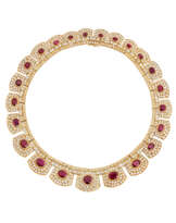 CHANTECLER RUBY AND DIAMOND NECKLACE