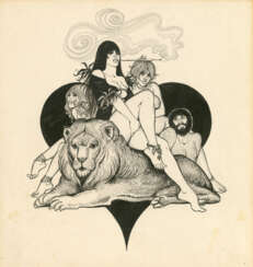 GEORGES PICHARD (1929-2013)UlyssesEncre de Chine sur carton pour ce dessin publié en page 37 de l’album. 27,7x23 cm. Dargaud, 1974.