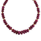 RUBY BEAD AND GOLD NECKLACE - фото 3
