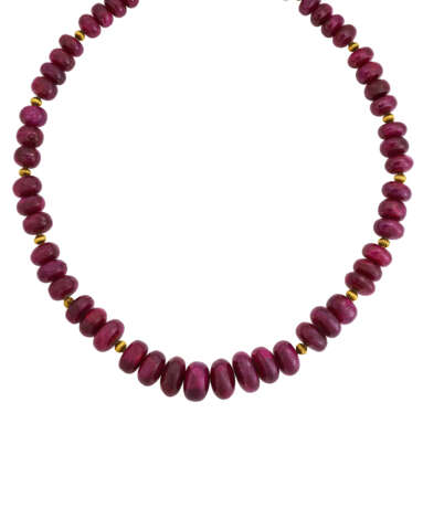 RUBY BEAD AND GOLD NECKLACE - Foto 3