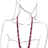 RUBY BEAD AND GOLD NECKLACE - Foto 4
