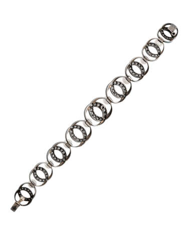LATE 19TH CENTURY DIAMOND AND CULTURED PEARL BRACELET - Foto 2