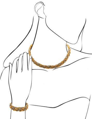 Bulgari. BULGARI GOLD NECKLACE AND BRACELET SET - Foto 9