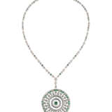 Graff. GRAFF EMERALD, SAPPHIRE AND DIAMOND PENDENT NECKLACE WITH GIA REPORT - фото 2