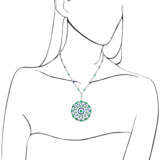 Graff. GRAFF EMERALD, SAPPHIRE AND DIAMOND PENDENT NECKLACE WITH GIA REPORT - photo 3