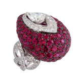 Graff. NO RESERVE GRAFF RUBY AND DIAMOND RING WITH GIA REPORT - фото 3