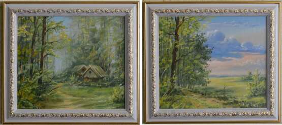 из лесу Mixed medium Oil paint Realism Landscape painting Ukraine 2012 - photo 1